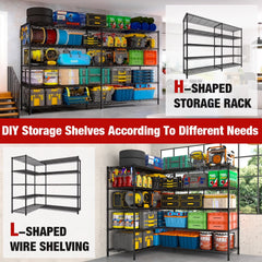 72"W Storage Shelves Load 1750LBS Wire Shelving Unit