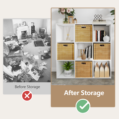 Wood Stackable 9 Cube Storage Organizer, White