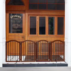 Free Standing Pet Gate with Door 30"H x 96"W
