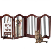 Free Standing Pet Gate with Door 30"H x 96"W