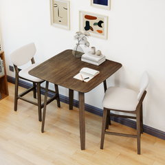 36" Farmhouse Wooden Kitchen Dining Table, Walnut