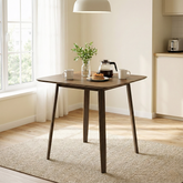 36" Farmhouse Wooden Kitchen Dining Table, Walnut