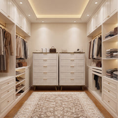 Fluted Dresser for Bedroom with 5 Drawers 45.4"H