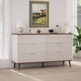 Fluted Dresser for Bedroom with 6 Drawers