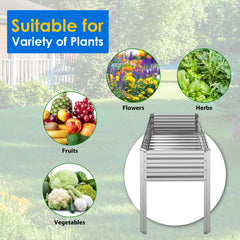 Galvanized Raised Garden Bed with Legs 4x2x3ft