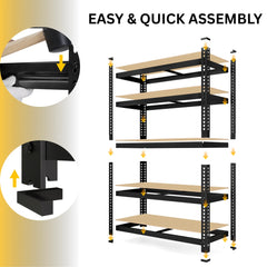 TrumanPick 72"H Garage Shelving Unit Heavy Duty 1500LBS 5 Tier Storage Shelves Adjustable Shelf Rack for Garage Pantry Closet 36"W x 12"D x 72"H
