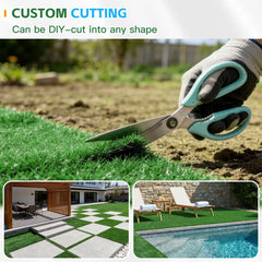 TrumanPick Artificial Grass Turf 6.5 x 10 Ft Waterproof Fake Grass Rug Indoor Outdoor Garden Lawn Mat Fake Grass Rug for Pets, 0.4"H