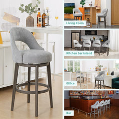 30" Bar Height Swivel Stool Set of 2