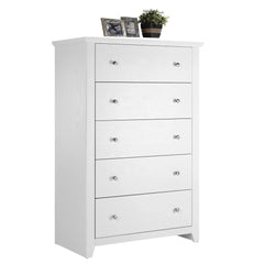 TrumanPick White Dresser for Bedroom, Tall Chest of Drawers for Living Room, Wooden Dressers 31.2"W x 17"D x 47"H for Nursery Hallway Closet