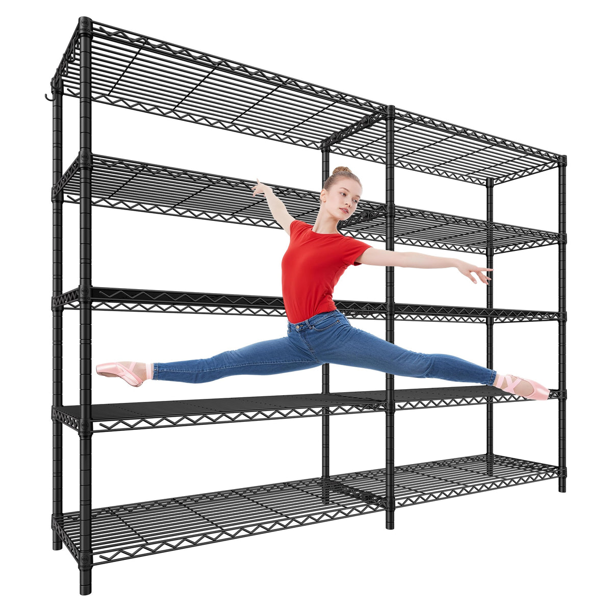 72"W Storage Shelves Load 1750LBS Wire Shelving Unit
