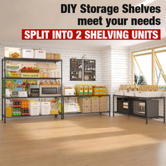 2800LBS Garage Shelving Unit with Wheels 4 Tier Storage Shelves
