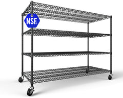 2800LBS Garage Shelving Unit with Wheels 4 Tier Storage Shelves