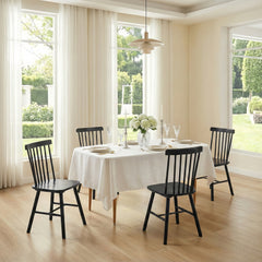 Windsor Dining Chairs Set of 2, Black