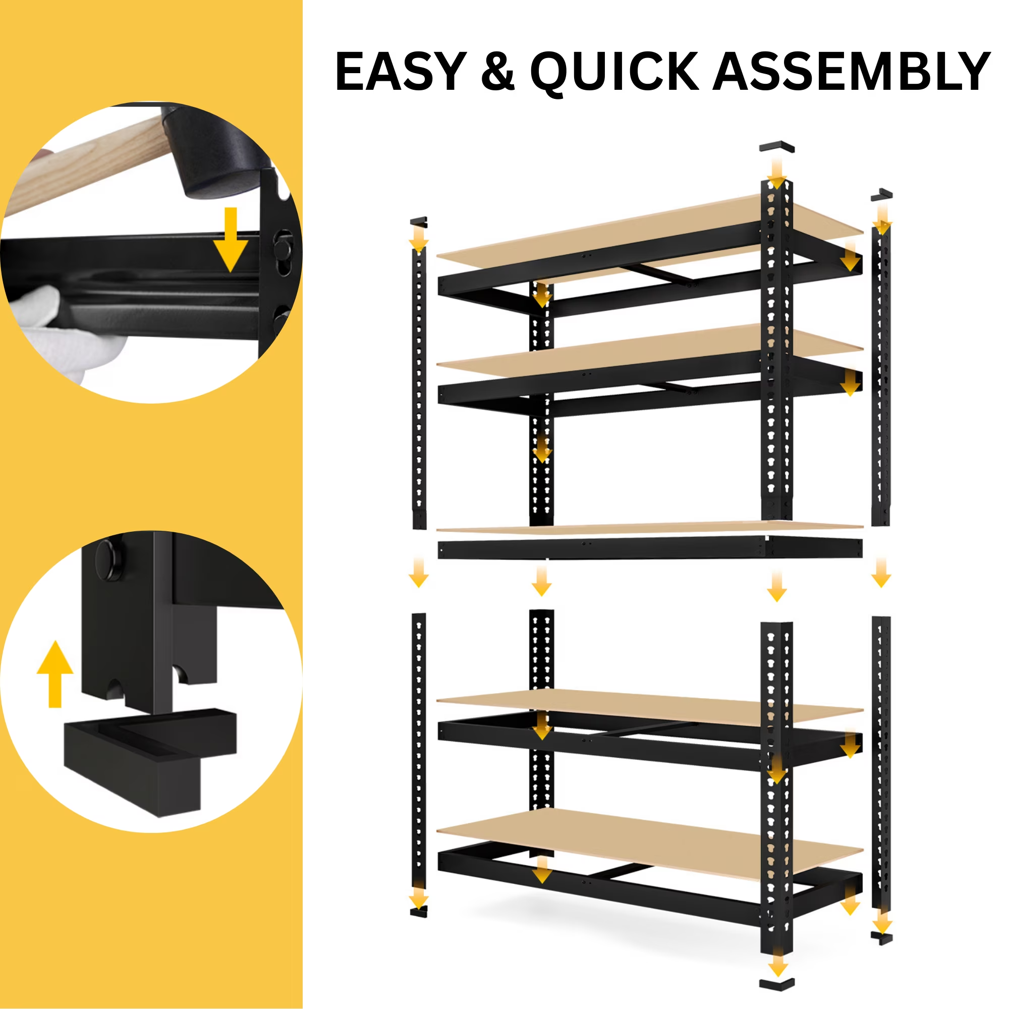 72" H Garage Shelving Heavy Duty 1500 LBS