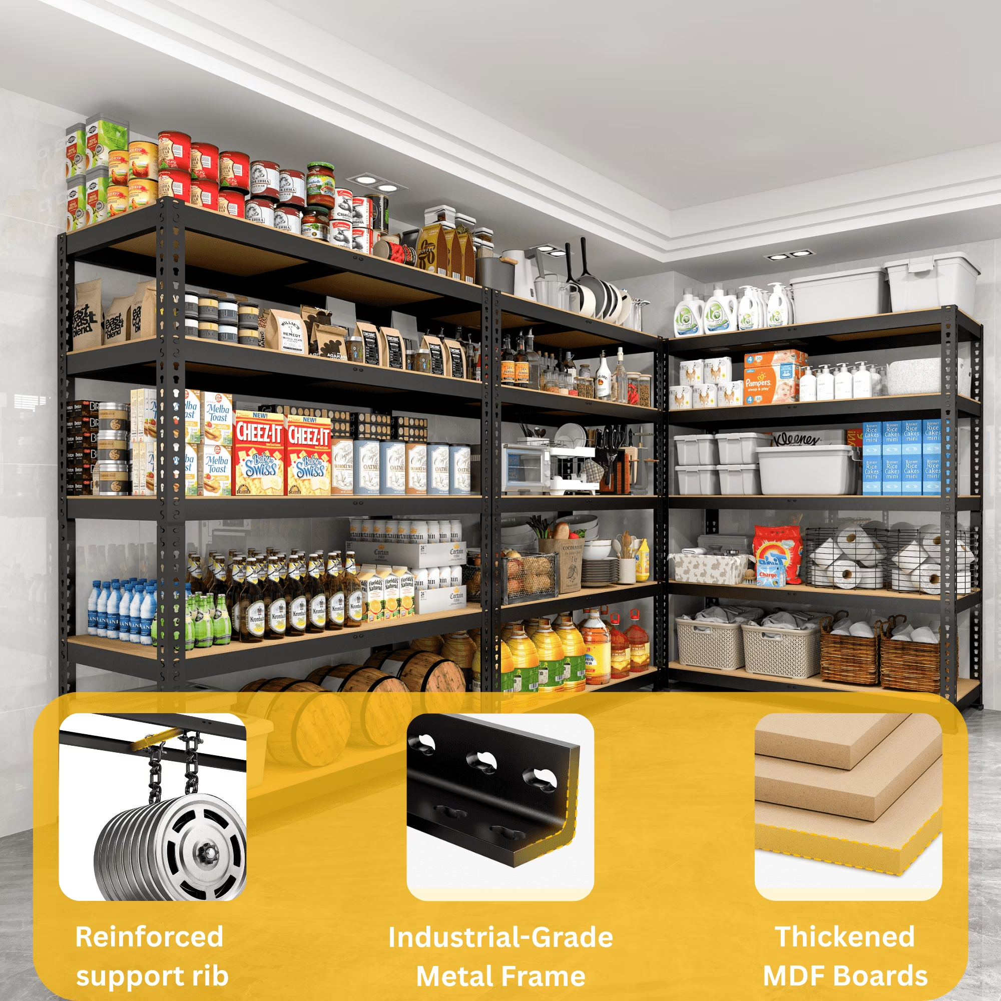 72" H Garage Shelving Heavy Duty 1500 LBS