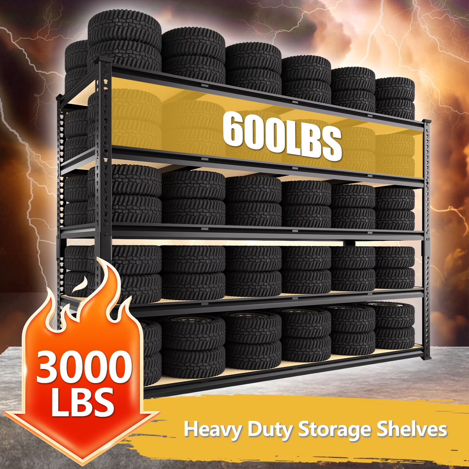Garage Shelving Unit 60"W x 24"D x 72"H