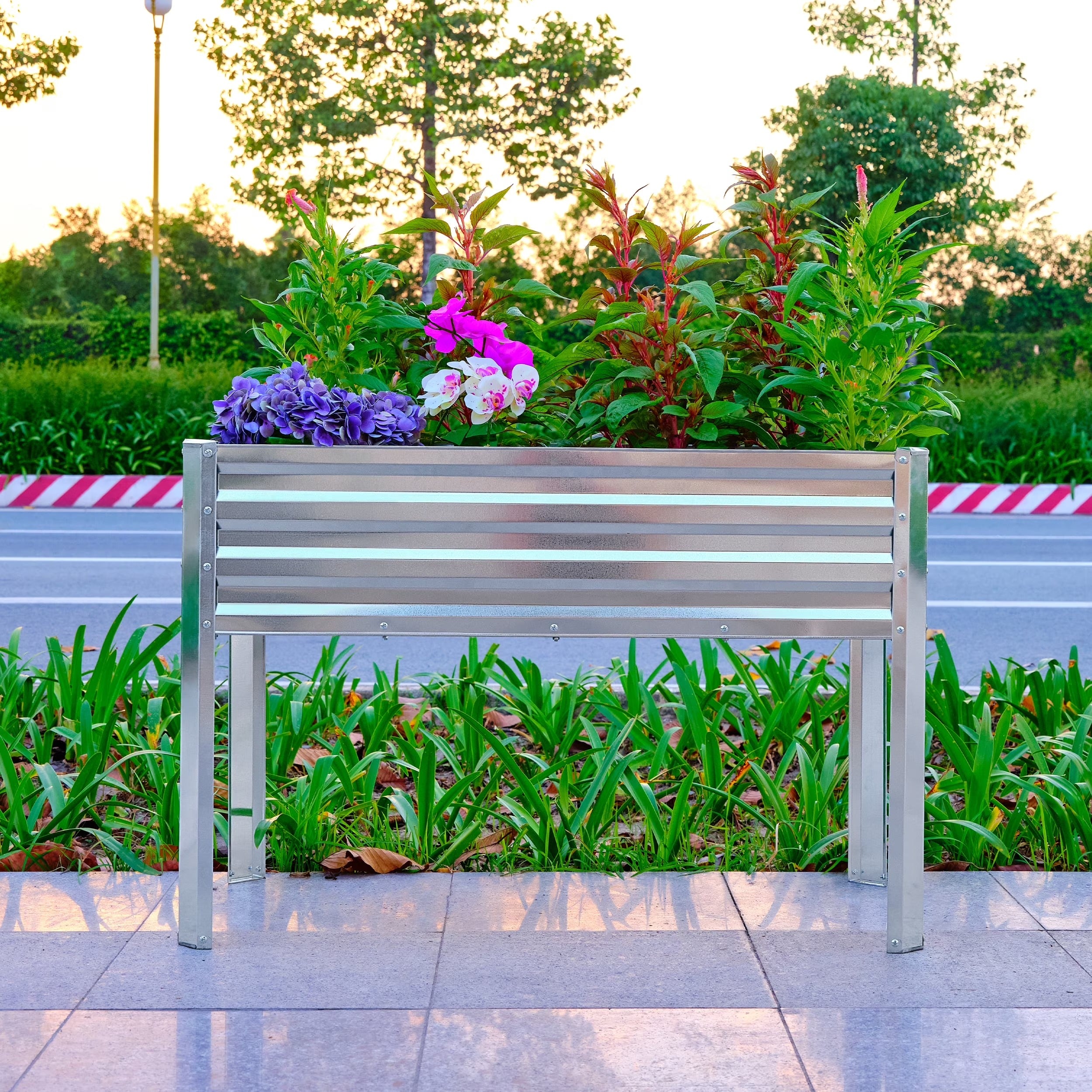 Galvanized Raised Garden Bed with Legs 4x2x3ft