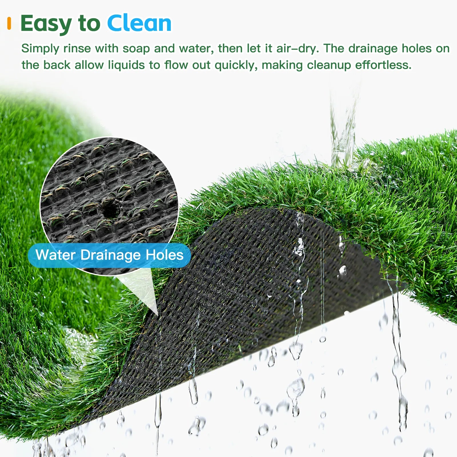 TrumanPick Artificial Grass Turf 6.5 x 10 Ft Waterproof Fake Grass Rug Indoor Outdoor Garden Lawn Mat Fake Grass Rug for Pets, 0.4"H