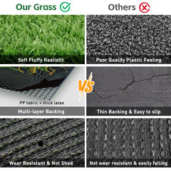 TrumanPick Artificial Grass Turf 6.5 x 10 Ft Waterproof Fake Grass Rug Indoor Outdoor Garden Lawn Mat Fake Grass Rug for Pets, 0.4"H